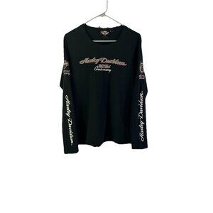 Vintage Y2K Harley Davidson 105th Anniversary Stitched Long Sleeve T Shirt 1 W